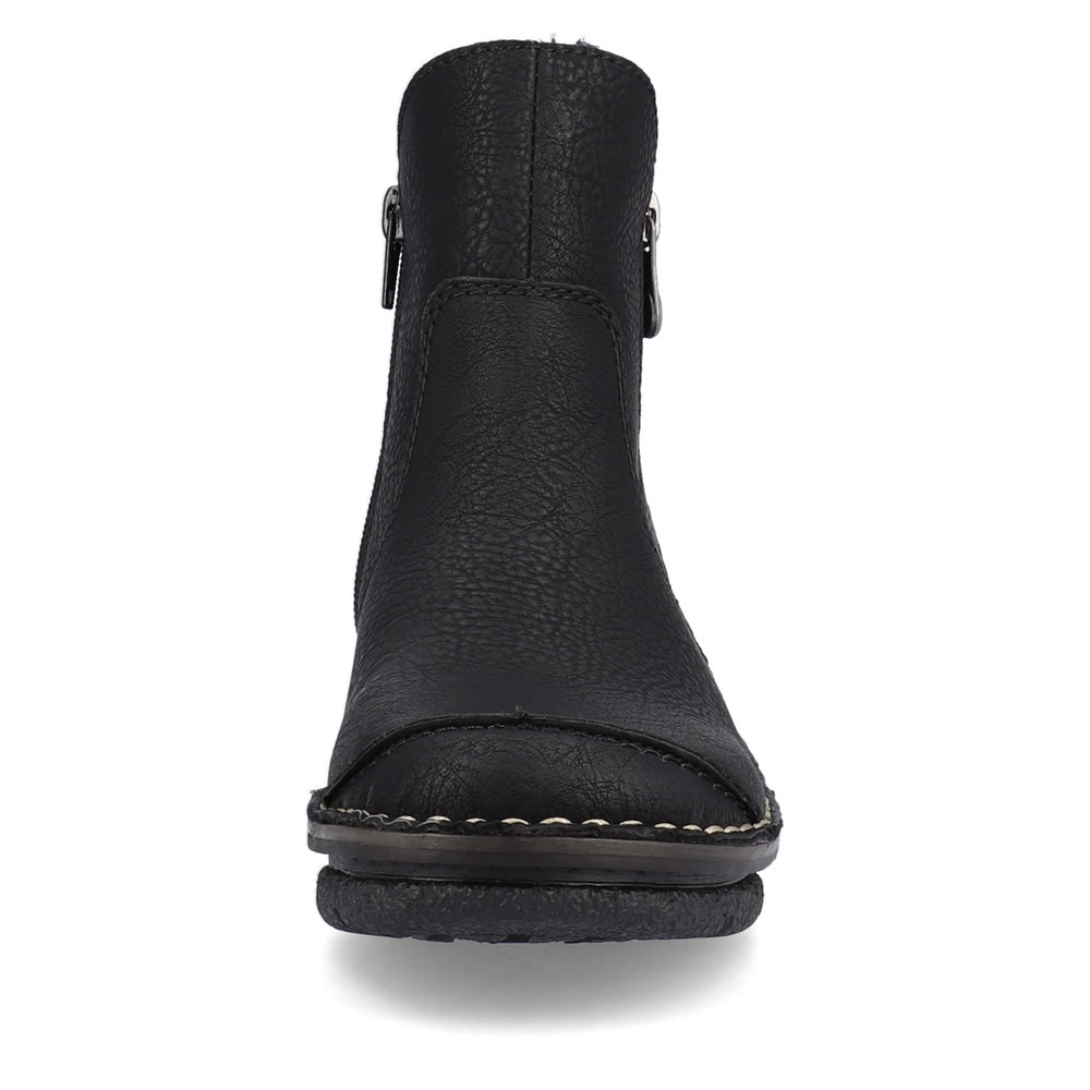 detail Dámská kotníková obuv Rieker 73357-00 černá