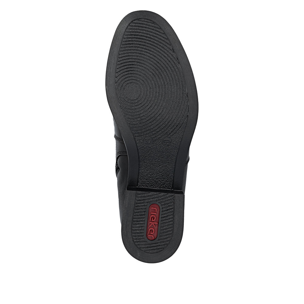 detail Dámská kožená kotníková obuv Rieker 77051-00 černá