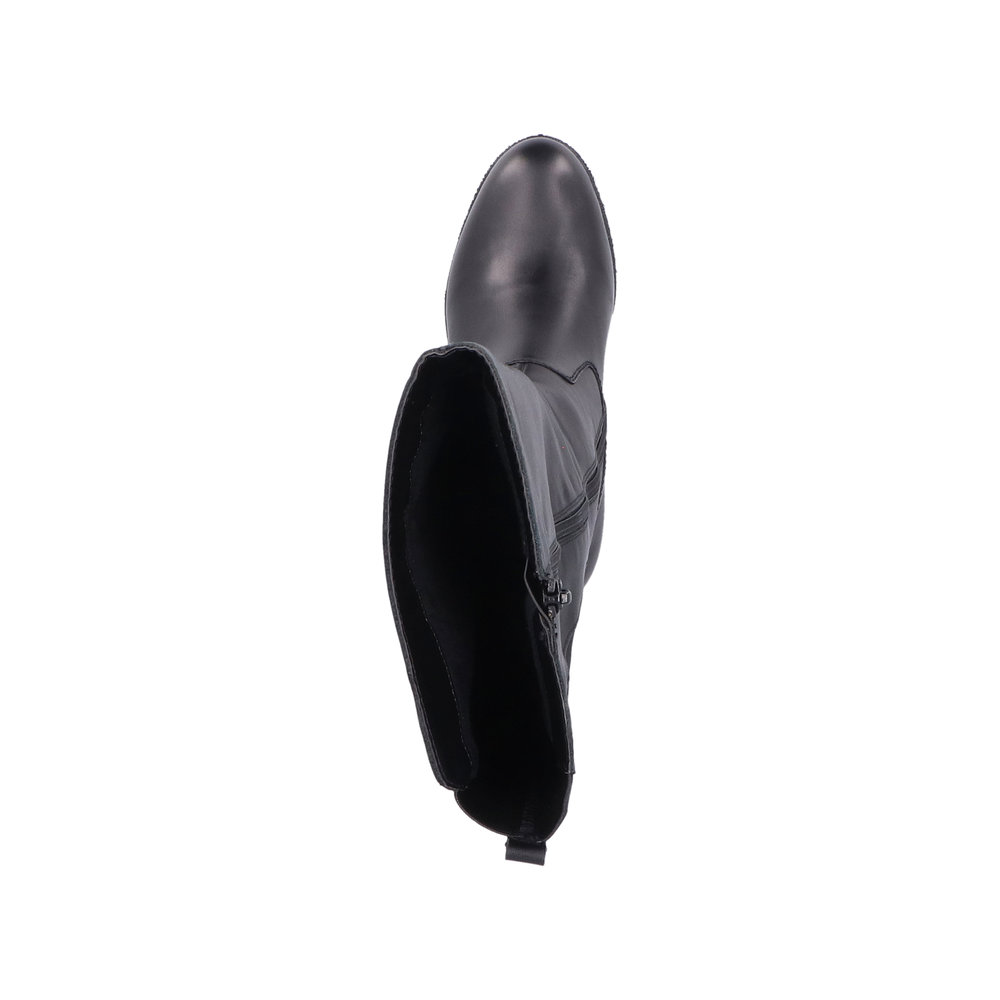 detail Dámské kožené kozačky Rieker 77684-00 černá