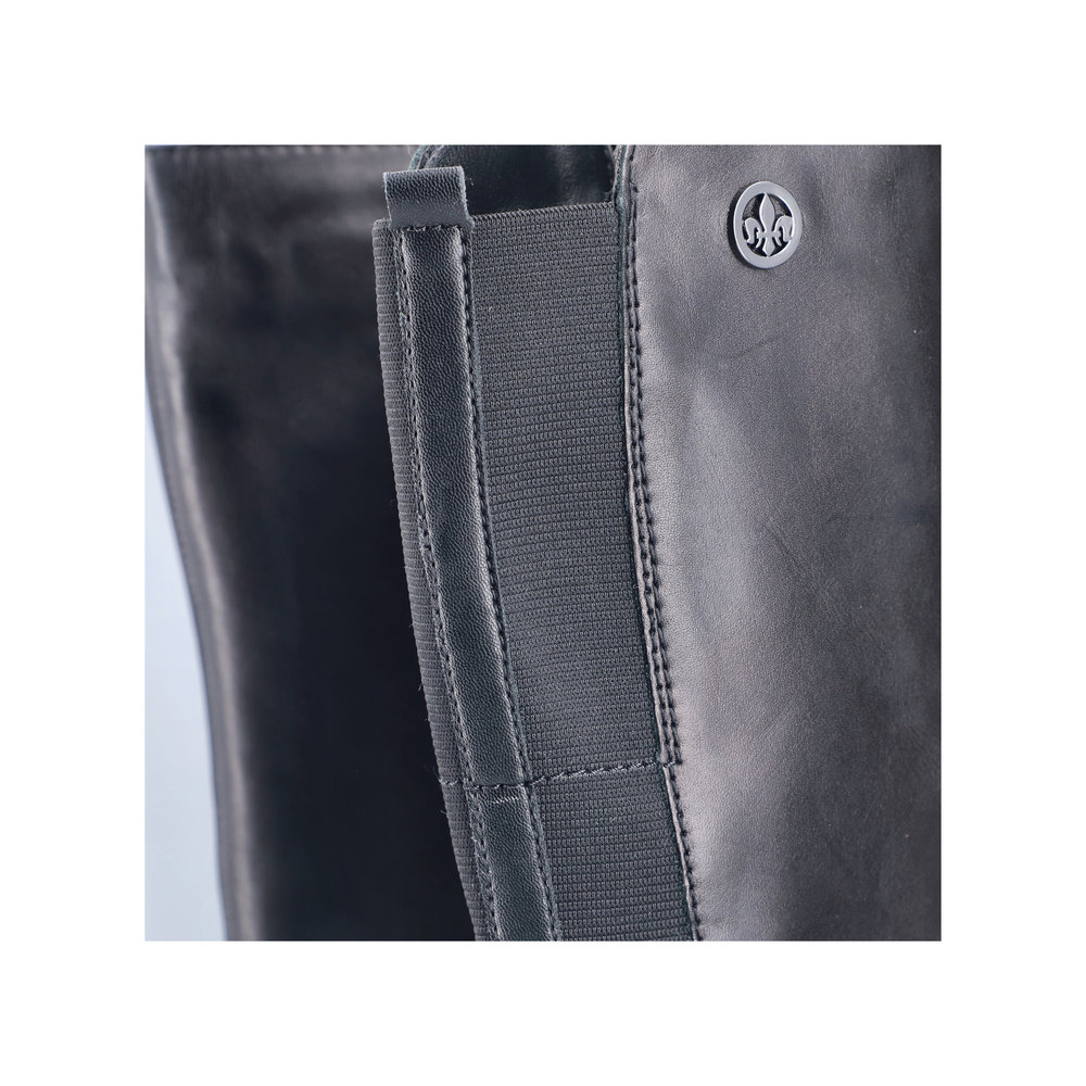 detail Dámské kožené kozačky Rieker 77684-00 černá