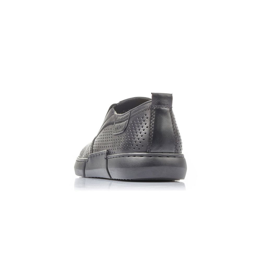 detail Pánské kožené mokasíny Rieker B1965-00 černá