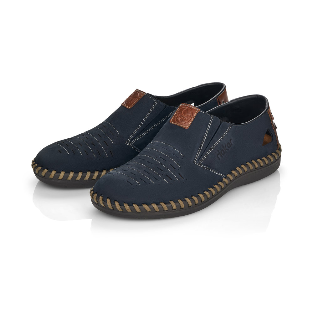 detail Pánské mokasíny Rieker B2457-14 modrá