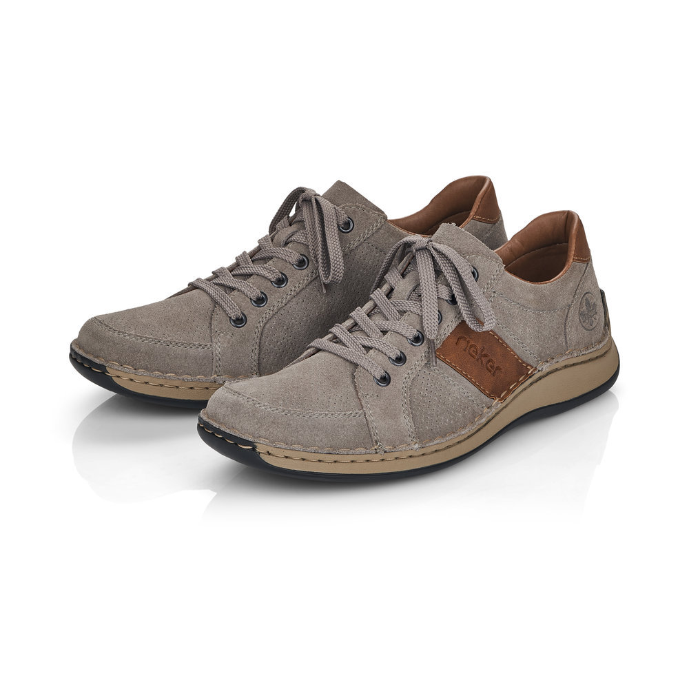 detail Pánské kožené polobotky Rieker 05216-42 šedá