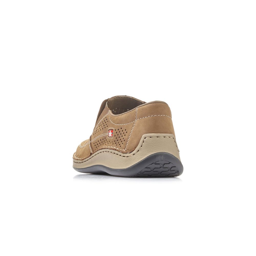 detail Pánské kožené polobotky Rieker 05277-64 béžová