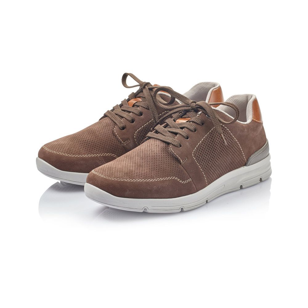 detail Pánské kožené polobotky Rieker 16406-25 hnědá