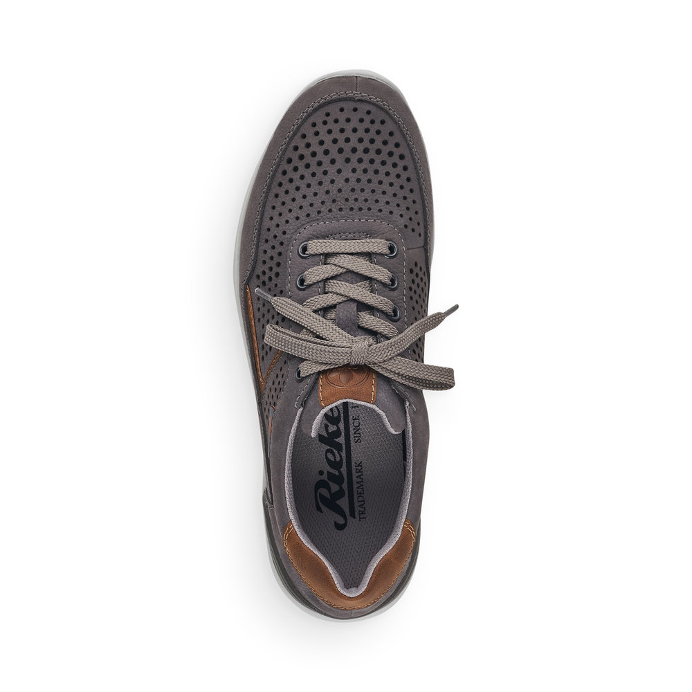 detail Pánské kožené polobotky Rieker 16425-40 šedá