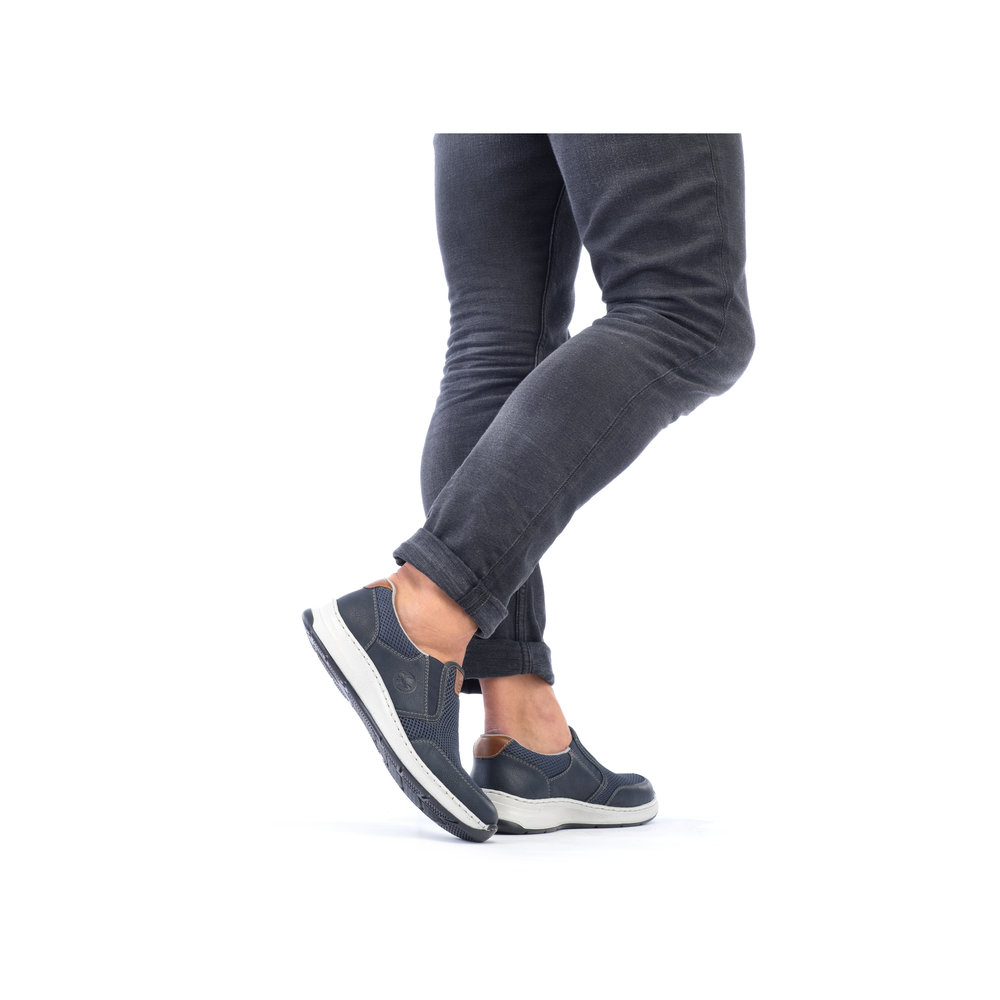 detail Pánské mokasíny Rieker 14363-14 modrá