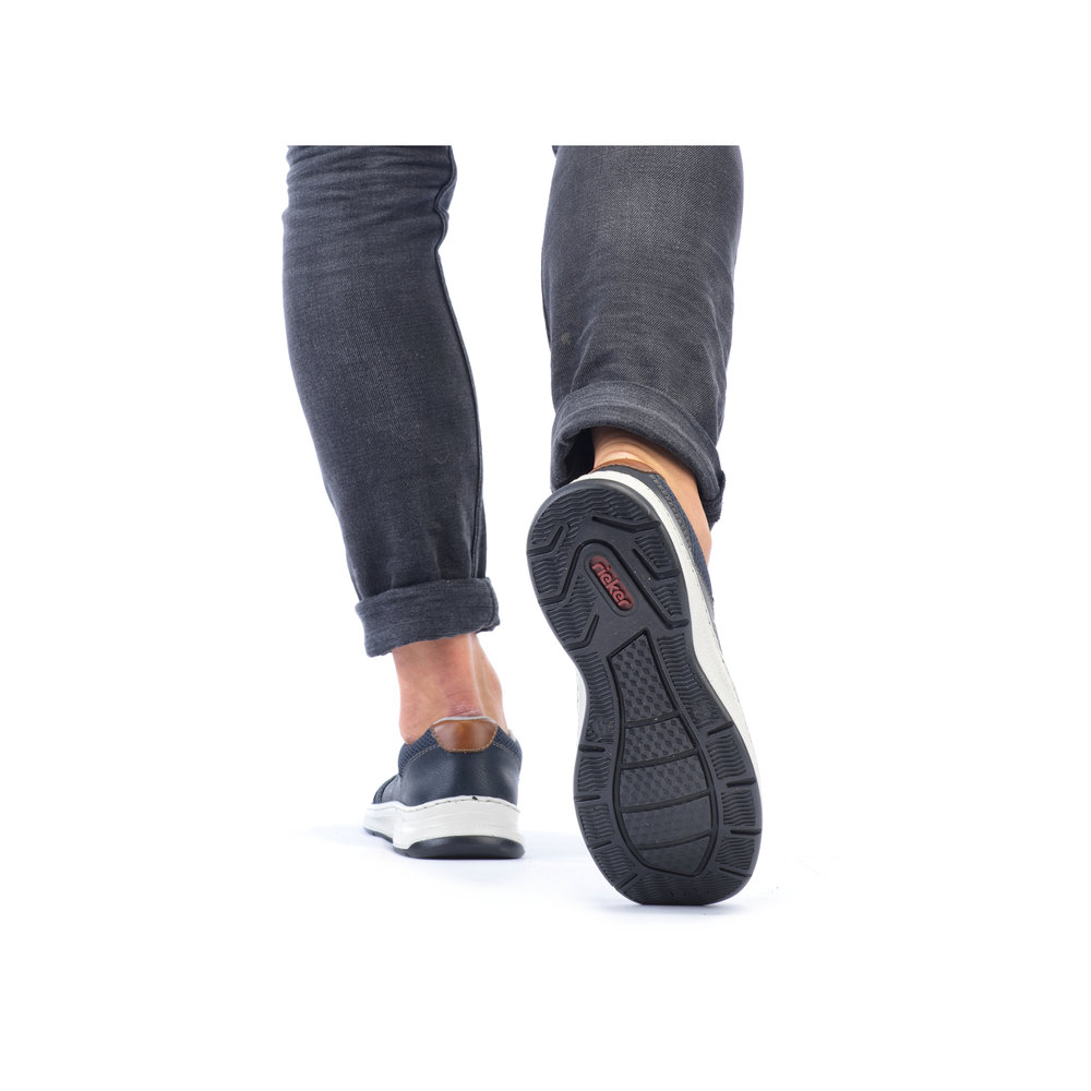 detail Pánské mokasíny Rieker 14363-14 modrá