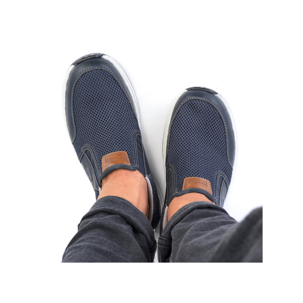 detail Pánské mokasíny Rieker 14363-14 modrá