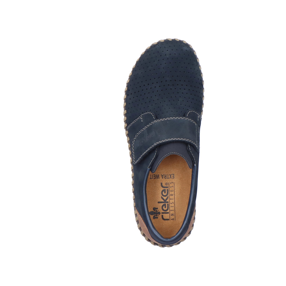 detail Pánské kožené polobotky Rieker B2450-14 modrá