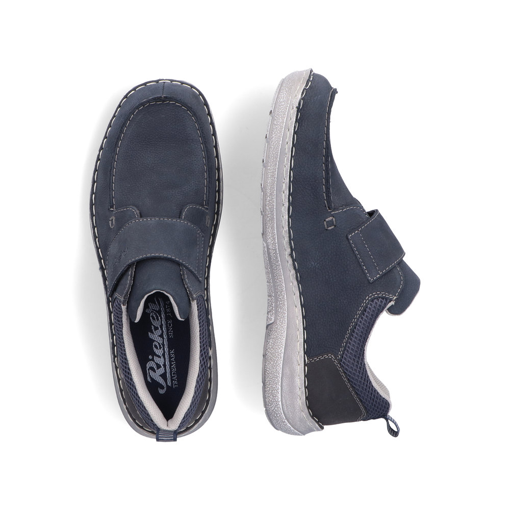 detail Pánské kožené polobotky Rieker 03058-14 modrá