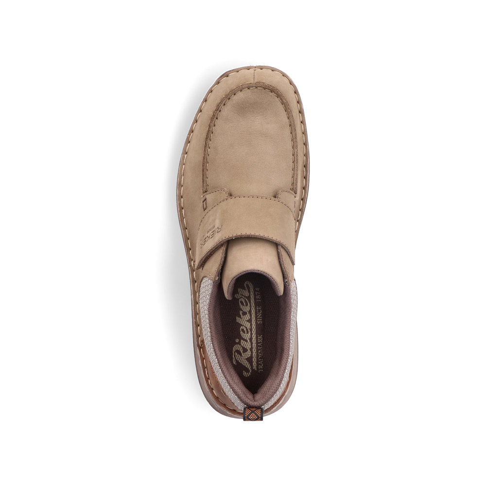 detail Pánské kožené polobotky Rieker 03058-64 béžová