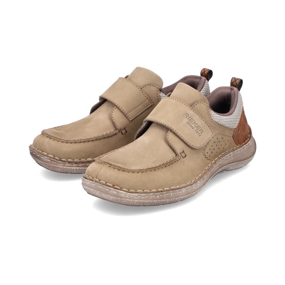 detail Pánské kožené polobotky Rieker 03058-64 béžová