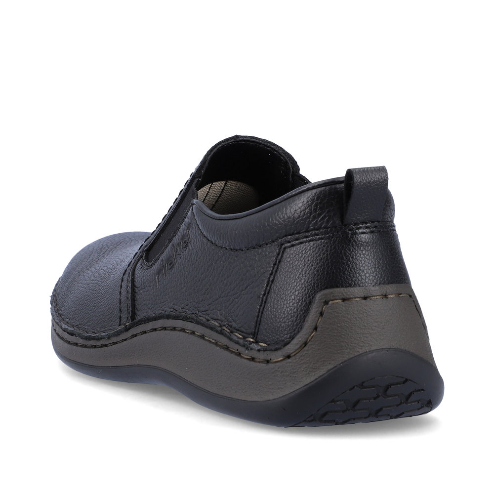 detail Pánské kožené mokasíny Rieker 05264-00 černá