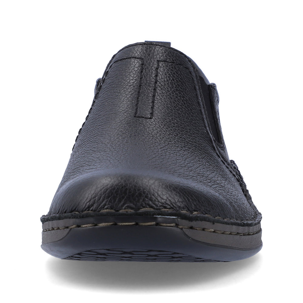 detail Pánské kožené mokasíny Rieker 05264-00 černá