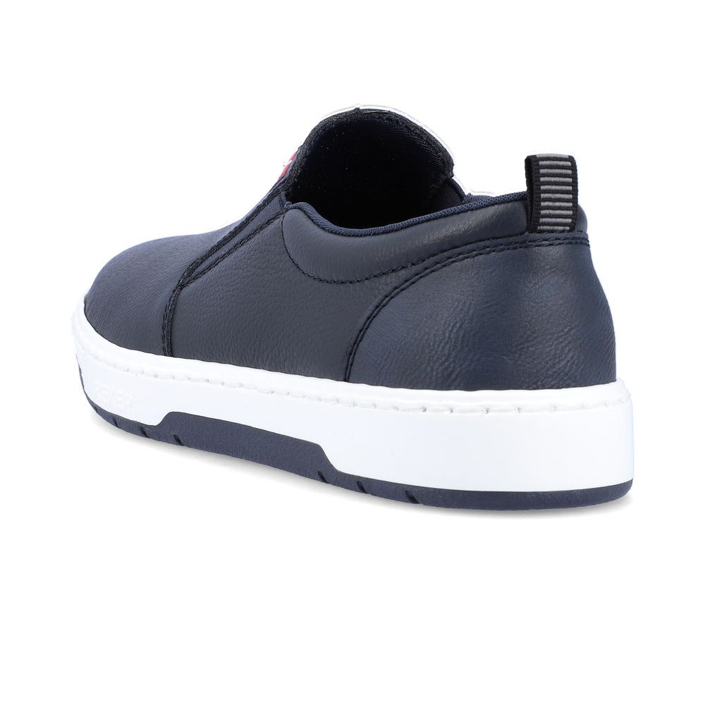 detail Pánské kožené mokasíny Rieker 15552-14 modrá