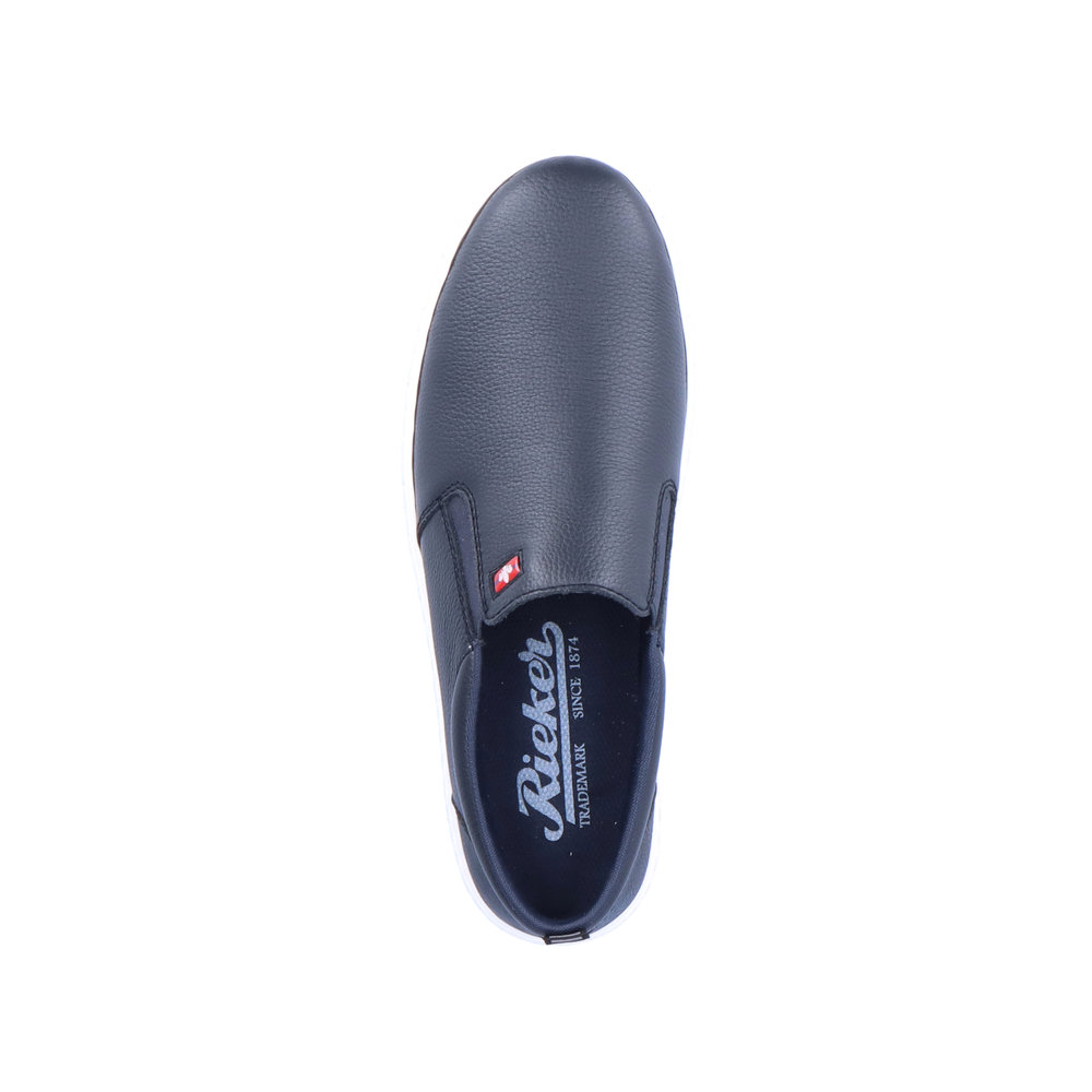 detail Pánské kožené mokasíny Rieker 15552-14 modrá