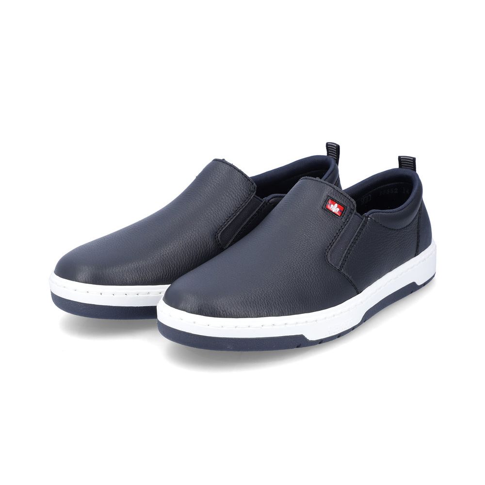 detail Pánské kožené mokasíny Rieker 15552-14 modrá