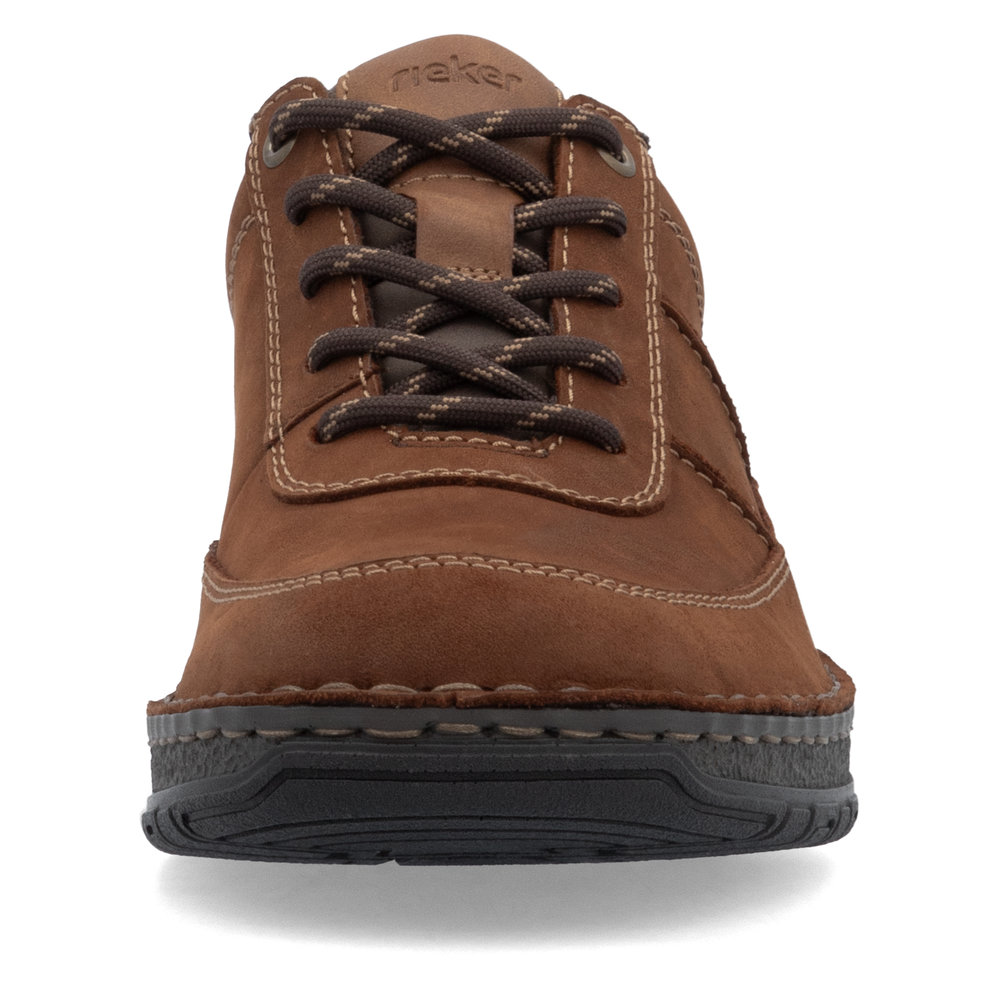 detail Pánské kožené polobotky Rieker 05106-22 hnědá