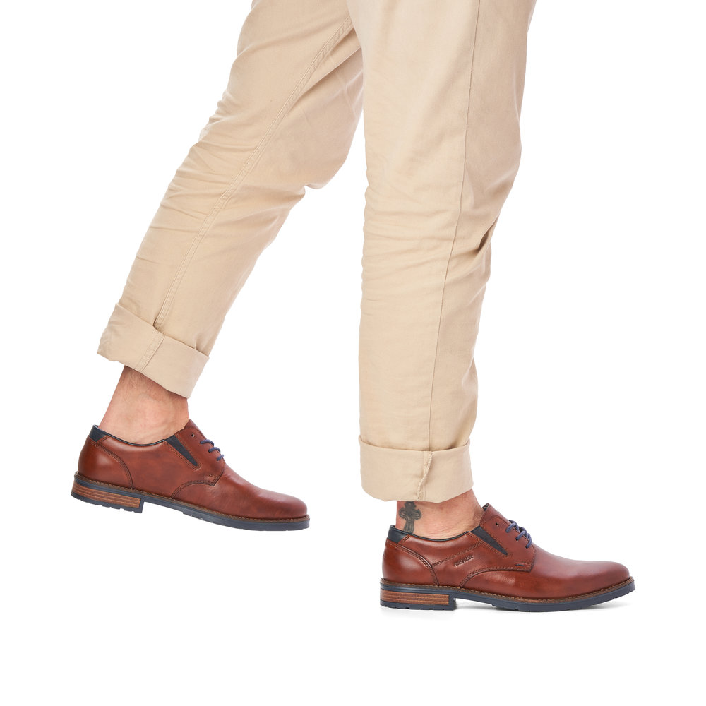 detail Pánské kožené polobotky Rieker 14621-24 hnědá