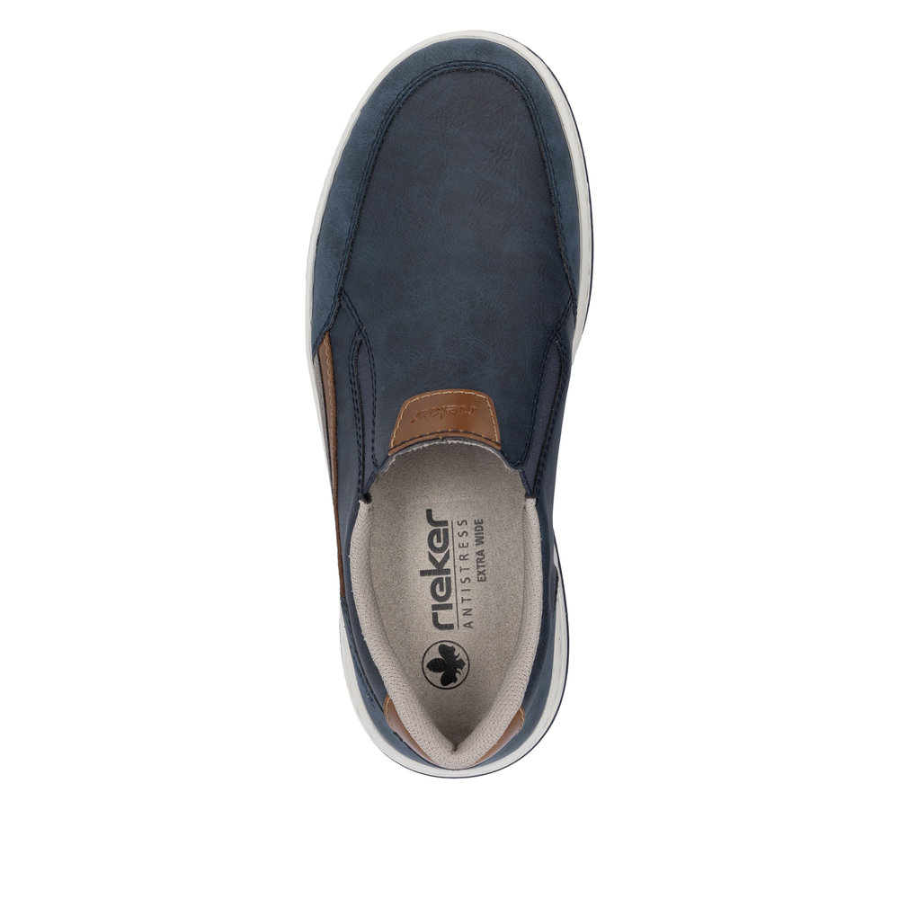 detail Pánské mokasíny Rieker 17381-14 modrá