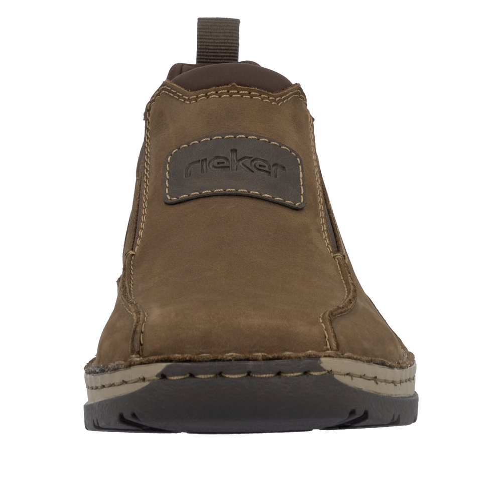 detail Pánské kožené mokasíny Rieker 05363-26 hnědá