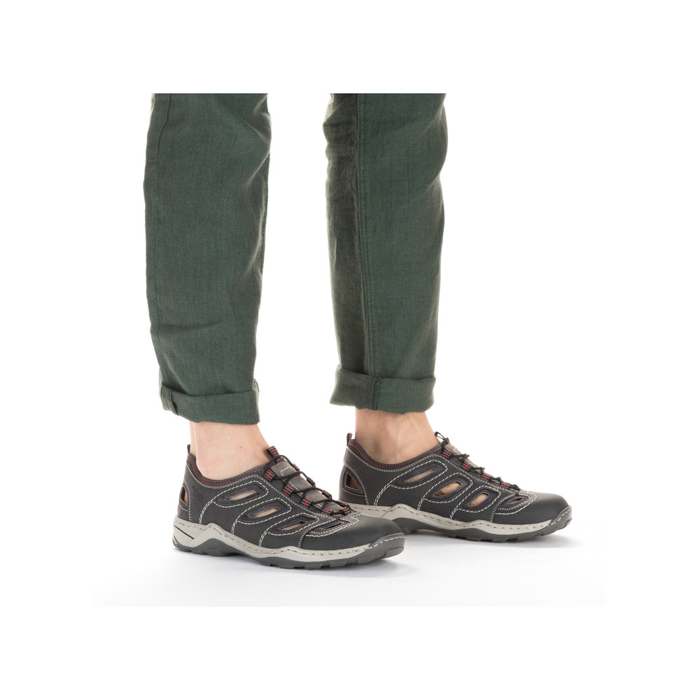 detail Pánské sandály Rieker 08065-46 šedá