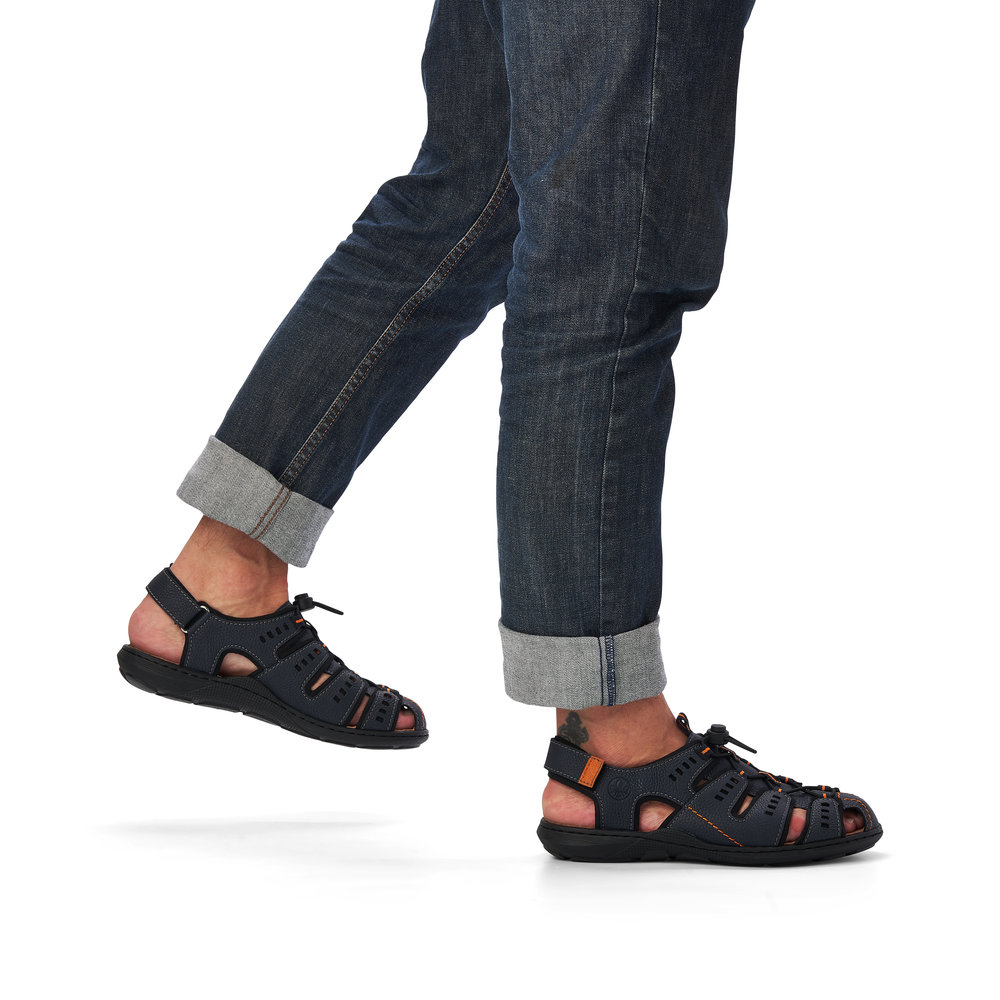 detail Pánské sandály Rieker 22021-14 modrá