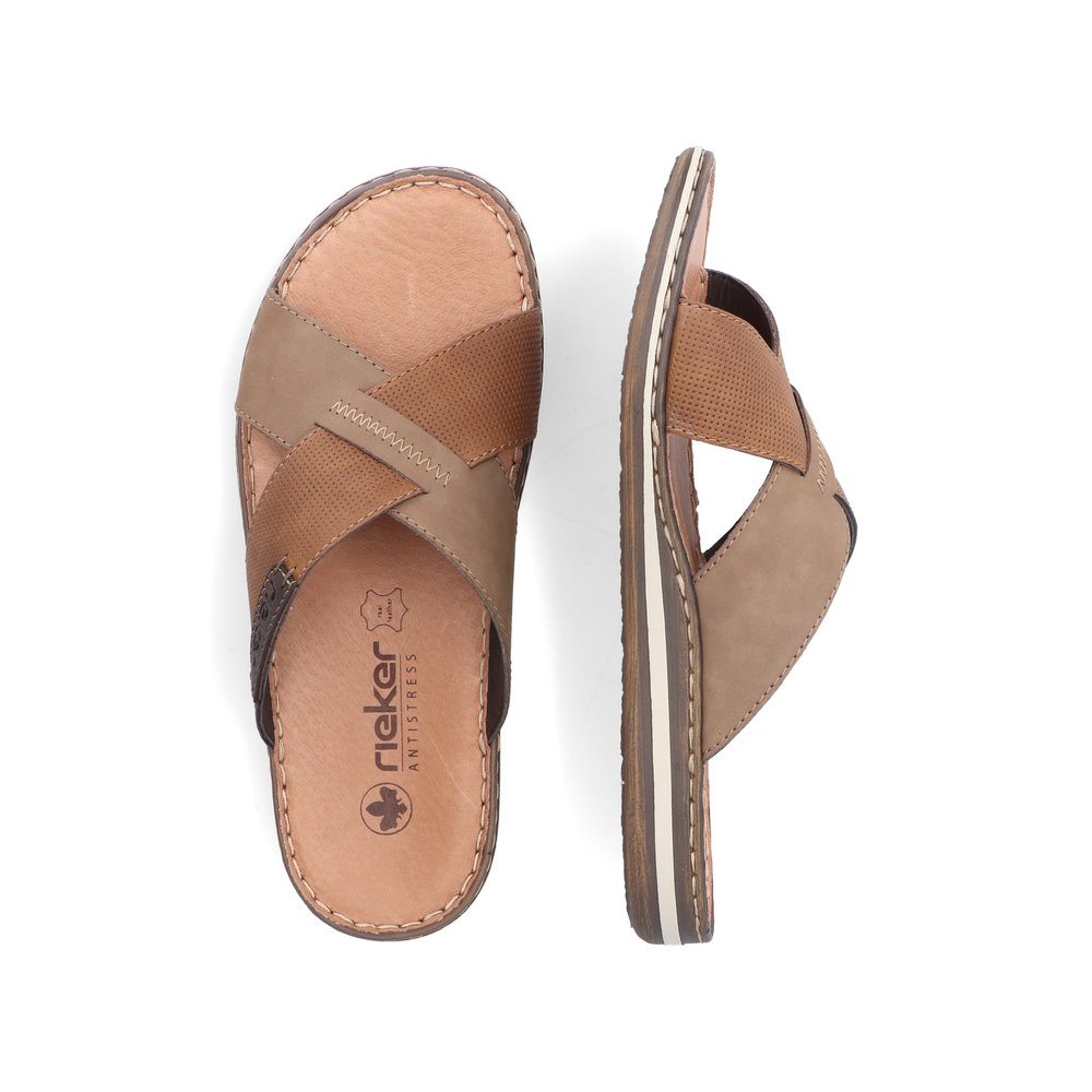 detail Pánské pantofle Rieker 21088-25 hnědá