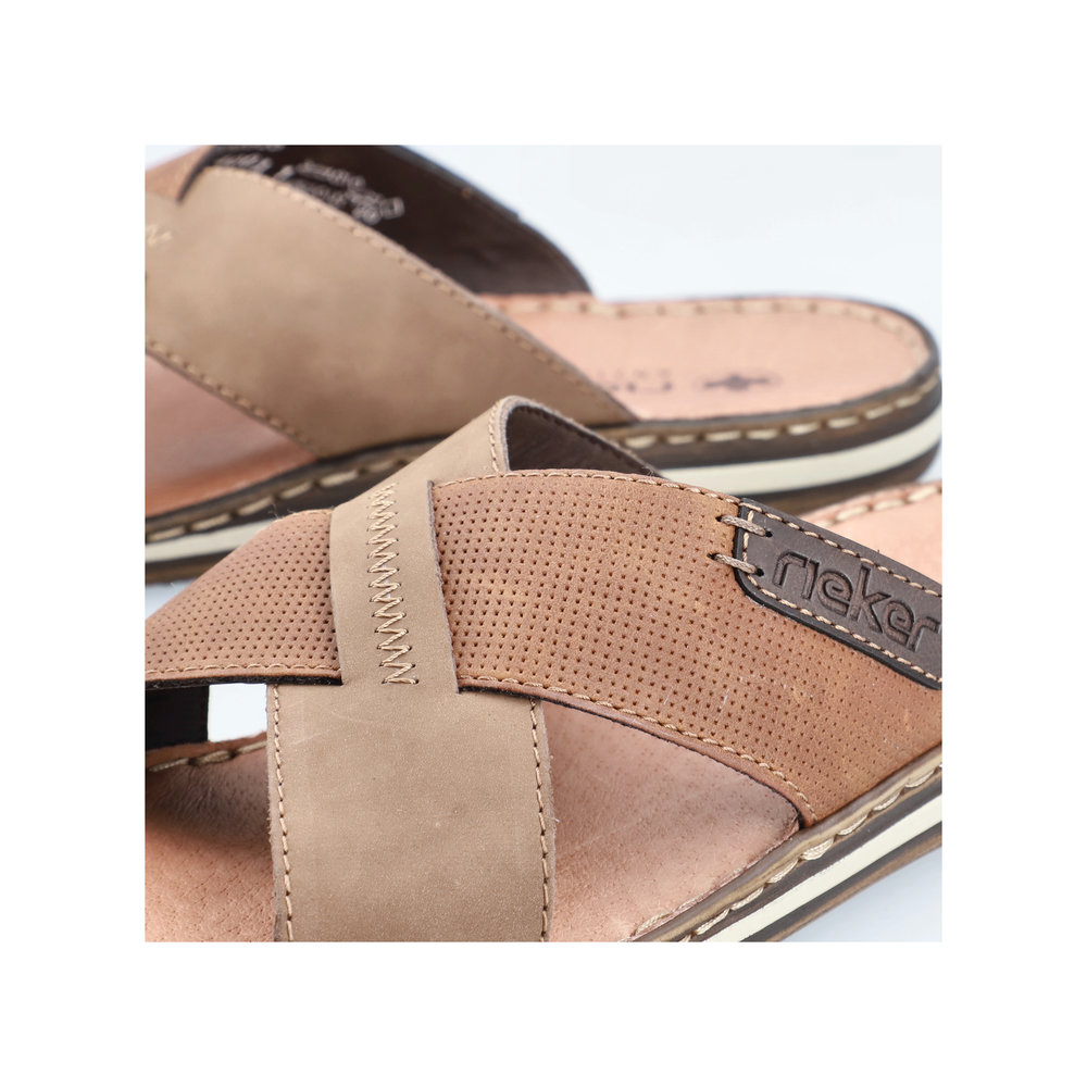 detail Pánské pantofle Rieker 21088-25 hnědá