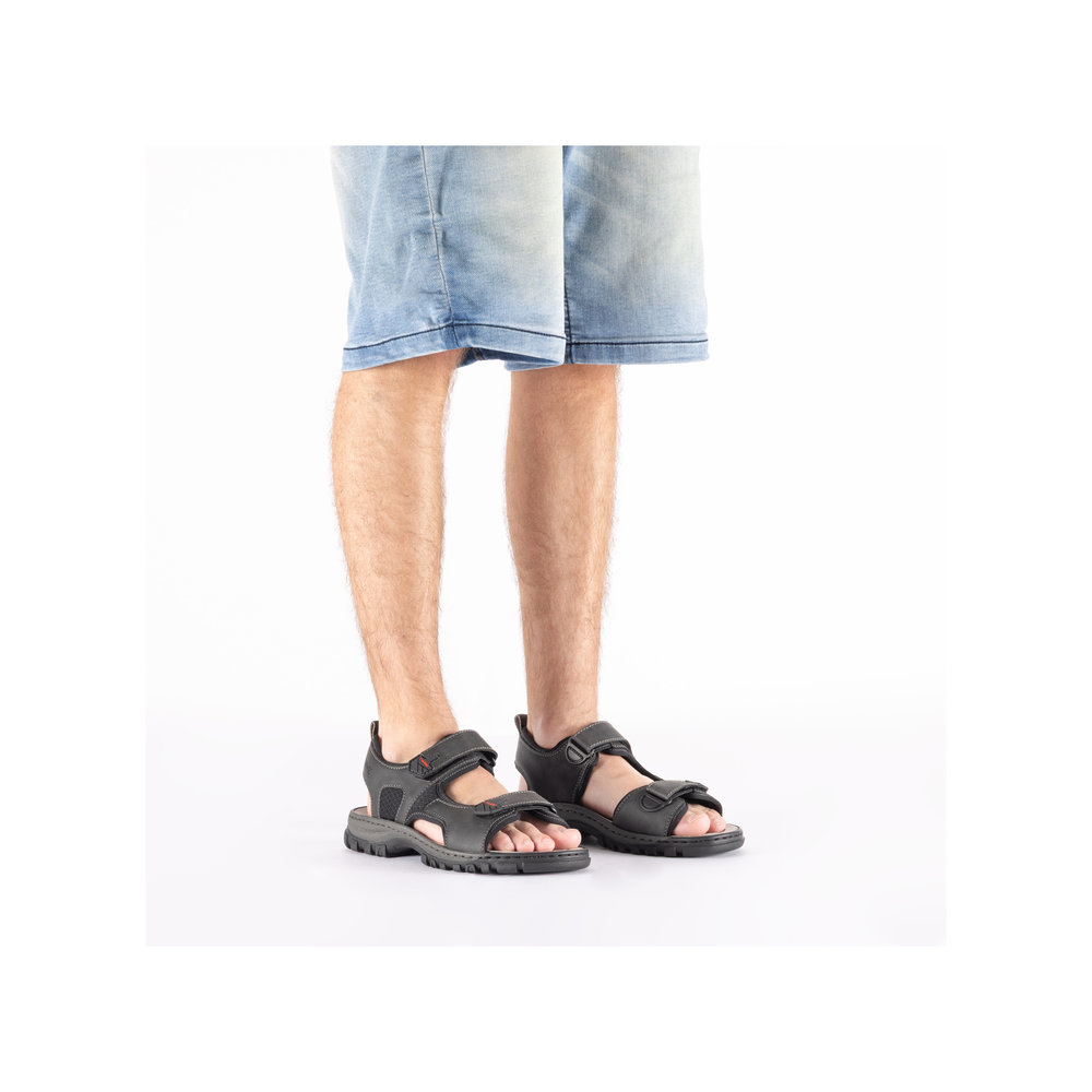 detail Pánské sandály Rieker 25055-00 černá