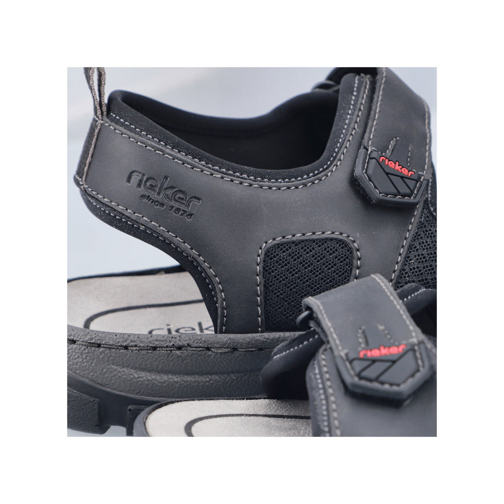 detail Pánské sandály Rieker 25055-00 černá