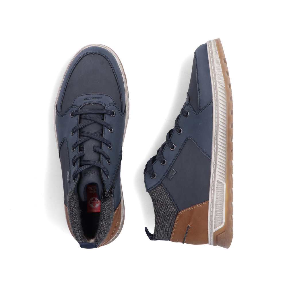 detail Pánská kotníková obuv Rieker 37011-14 modrá