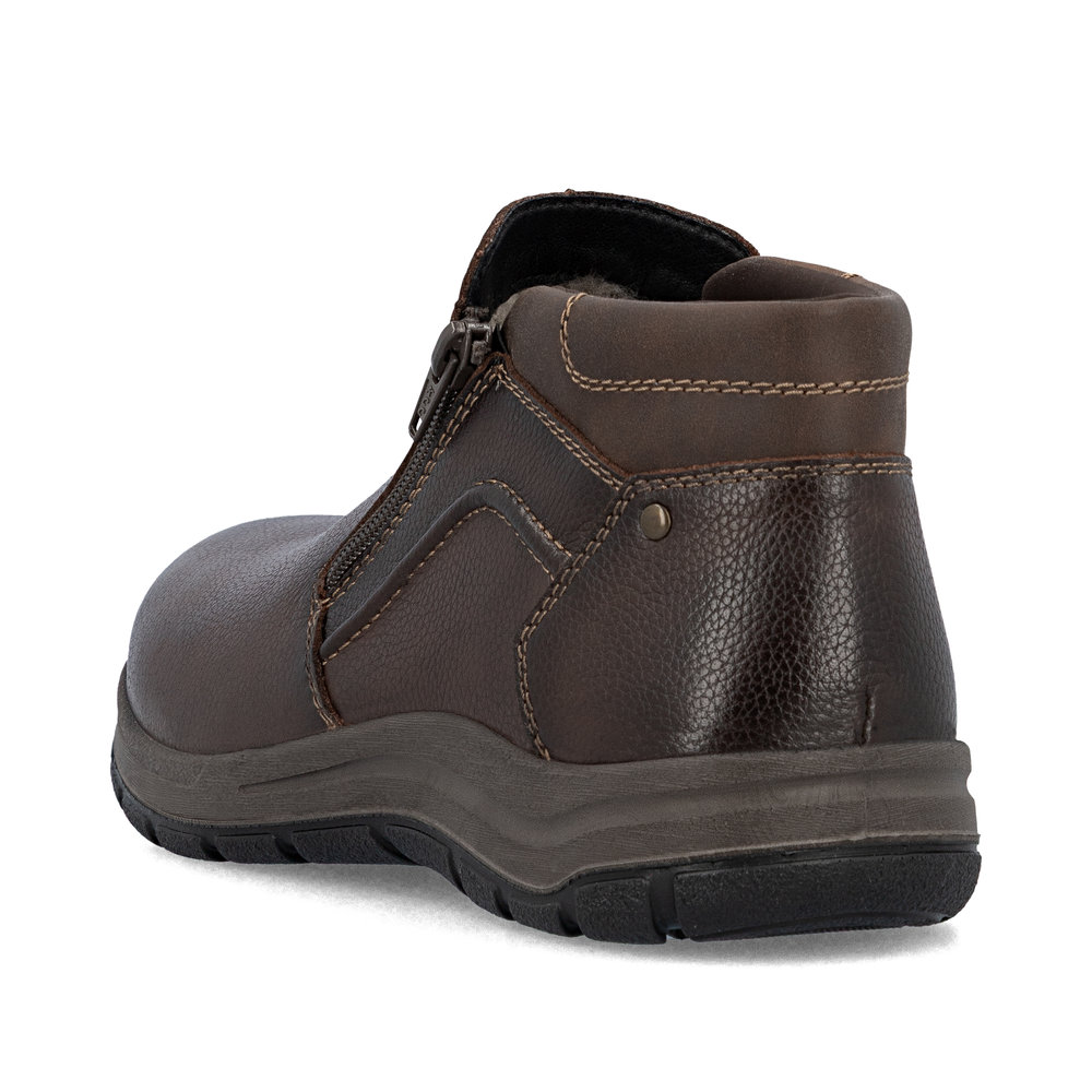 detail Pánská kožená kotníková obuv Rieker 03657-25 hnědá