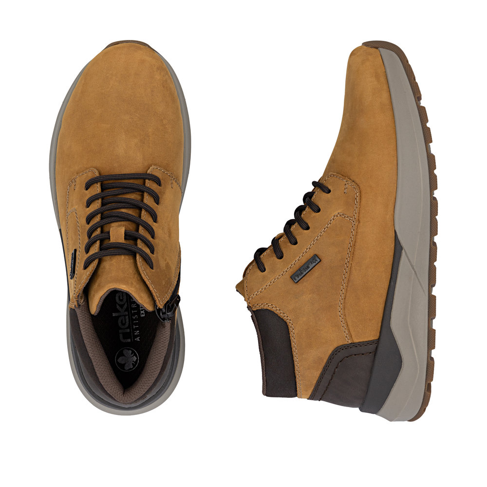 detail Pánská kožená kotníková obuv Rieker 06001-68 žlutá