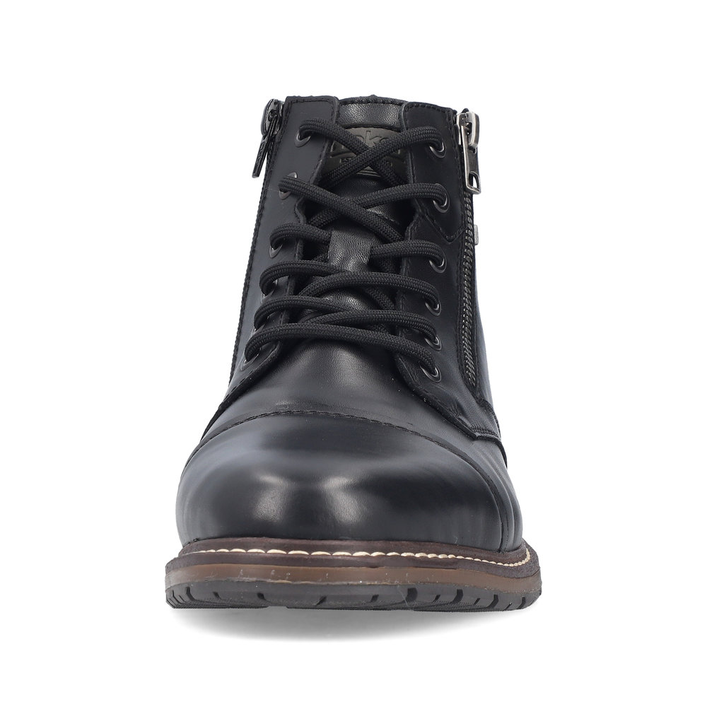 detail Pánská kožená kotníková obuv Rieker 13704-00 černá