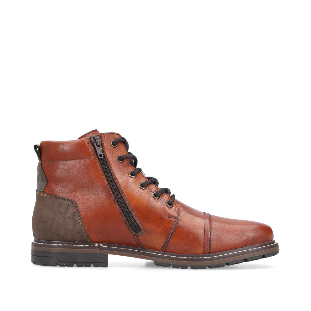 detail Pánská kožená kotníková obuv Rieker 13704-24 hnědá