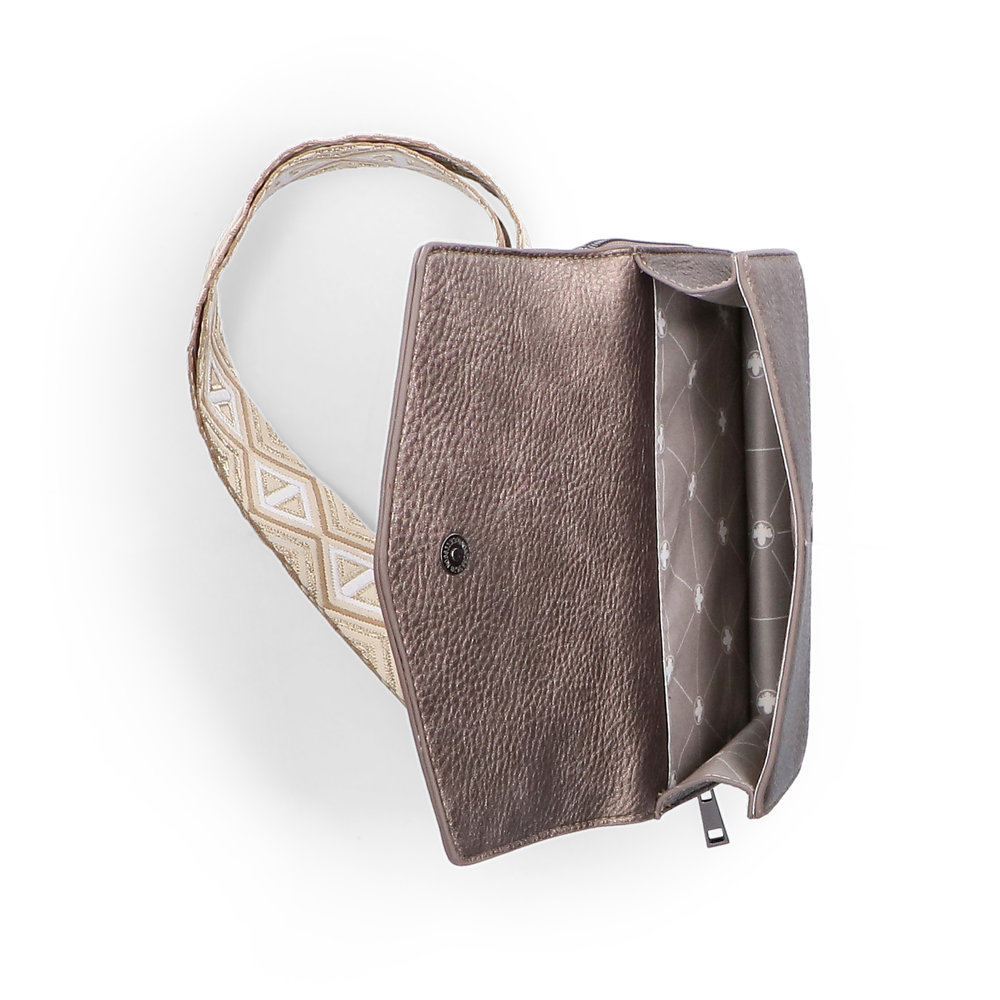 detail Dámská kabelka s peněženkou (2v1) Rieker H1125-90 metallic