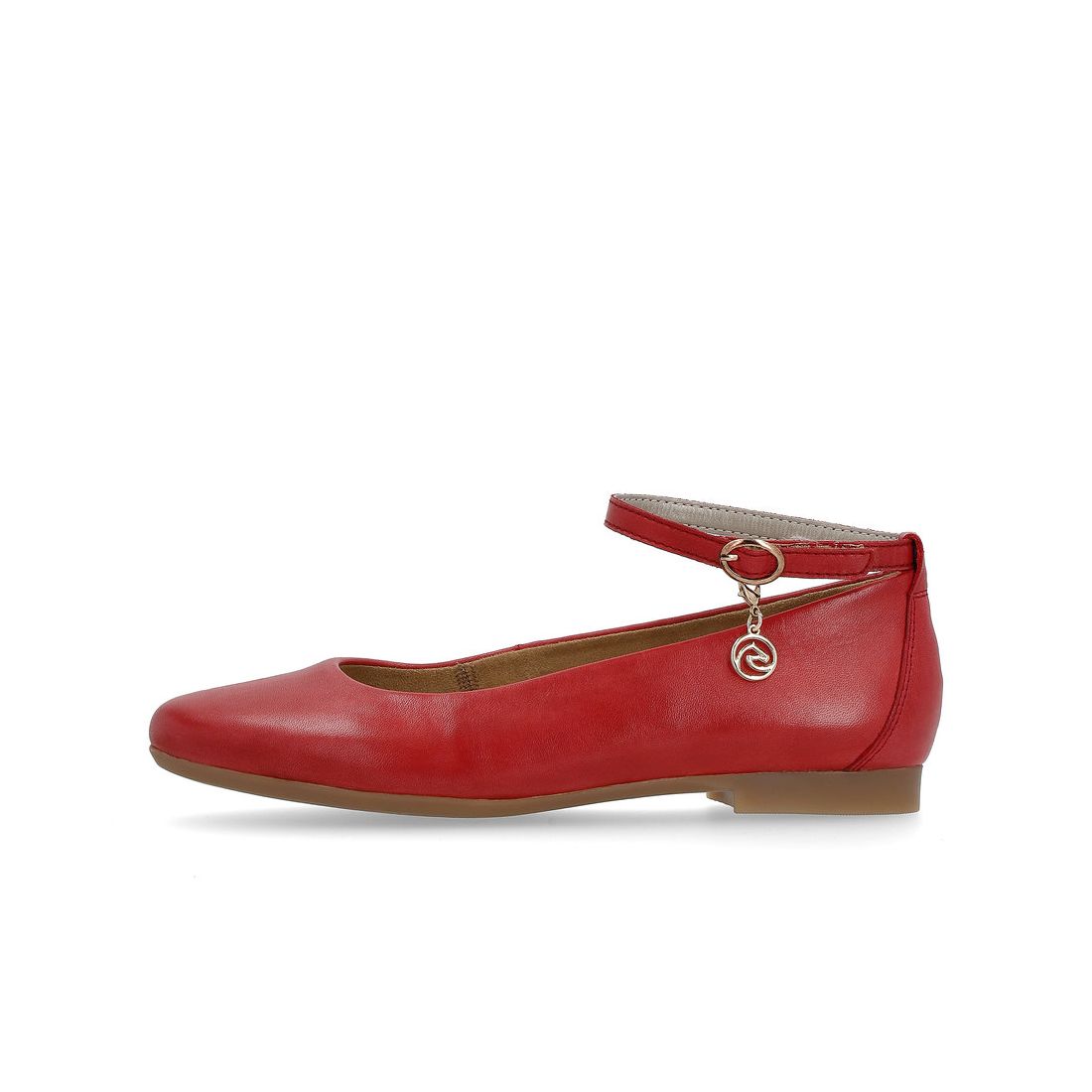 detail Dámské kožené baleríny Remonte D0K03-33 červená