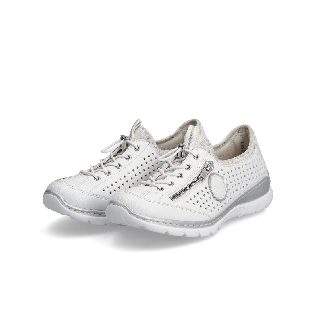 detail Dámské polobotky Rieker L3296-82 bílá