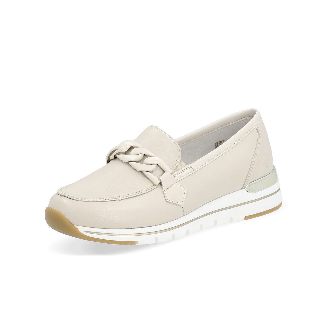 detail Dámské kožené mokasíny Remonte R6711-60 béžová