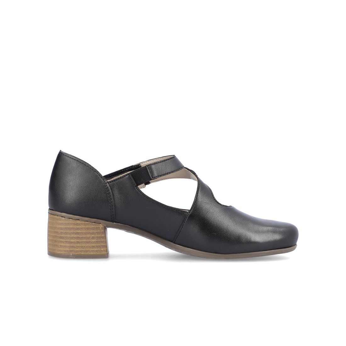 detail Dámské kožené lodičky Rieker 41698-00 černá