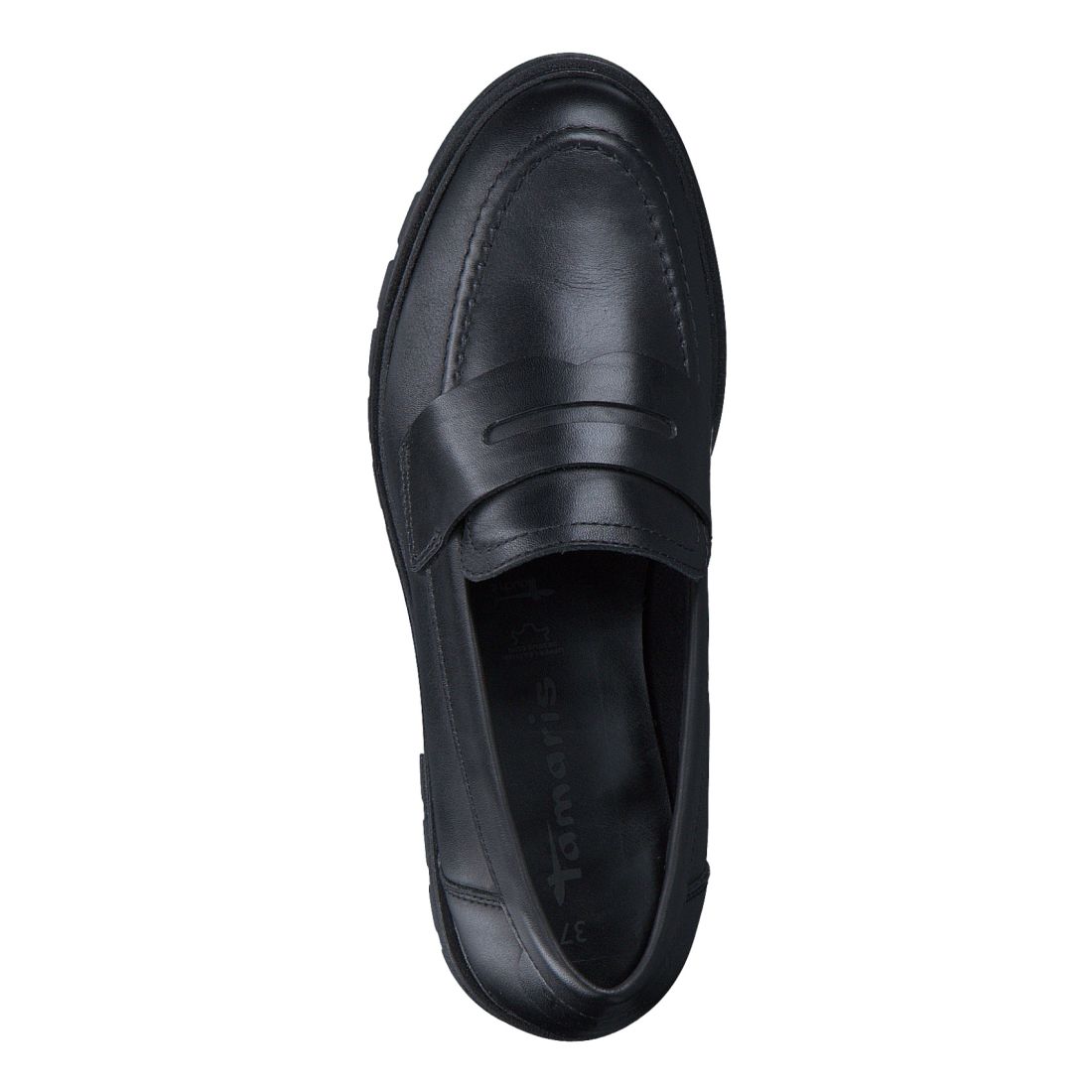 detail Dámské kožené mokasíny Tamaris 24702-43 003 černá