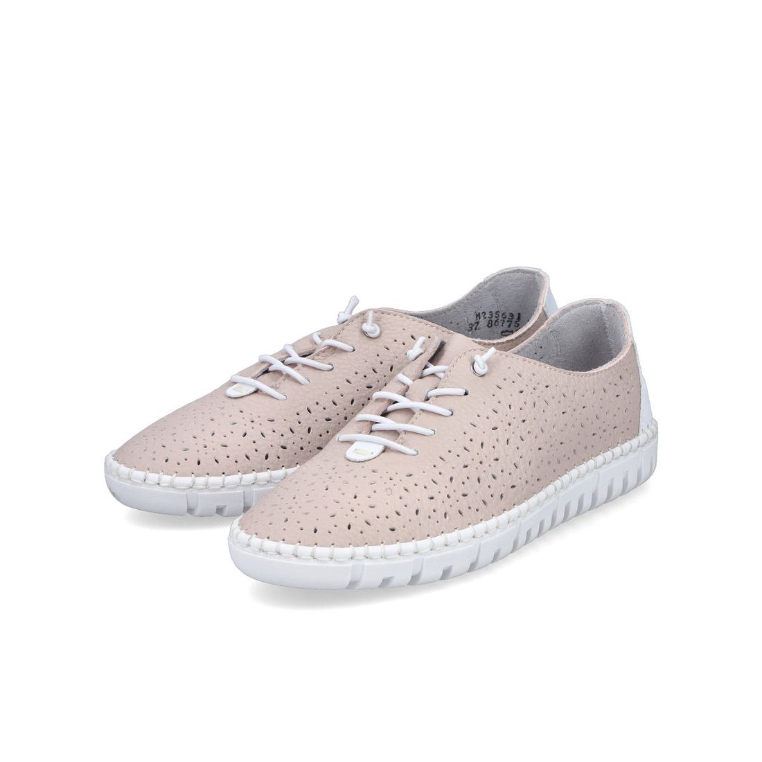 detail Dámské kožené polobotky Rieker M2356-31 růžová