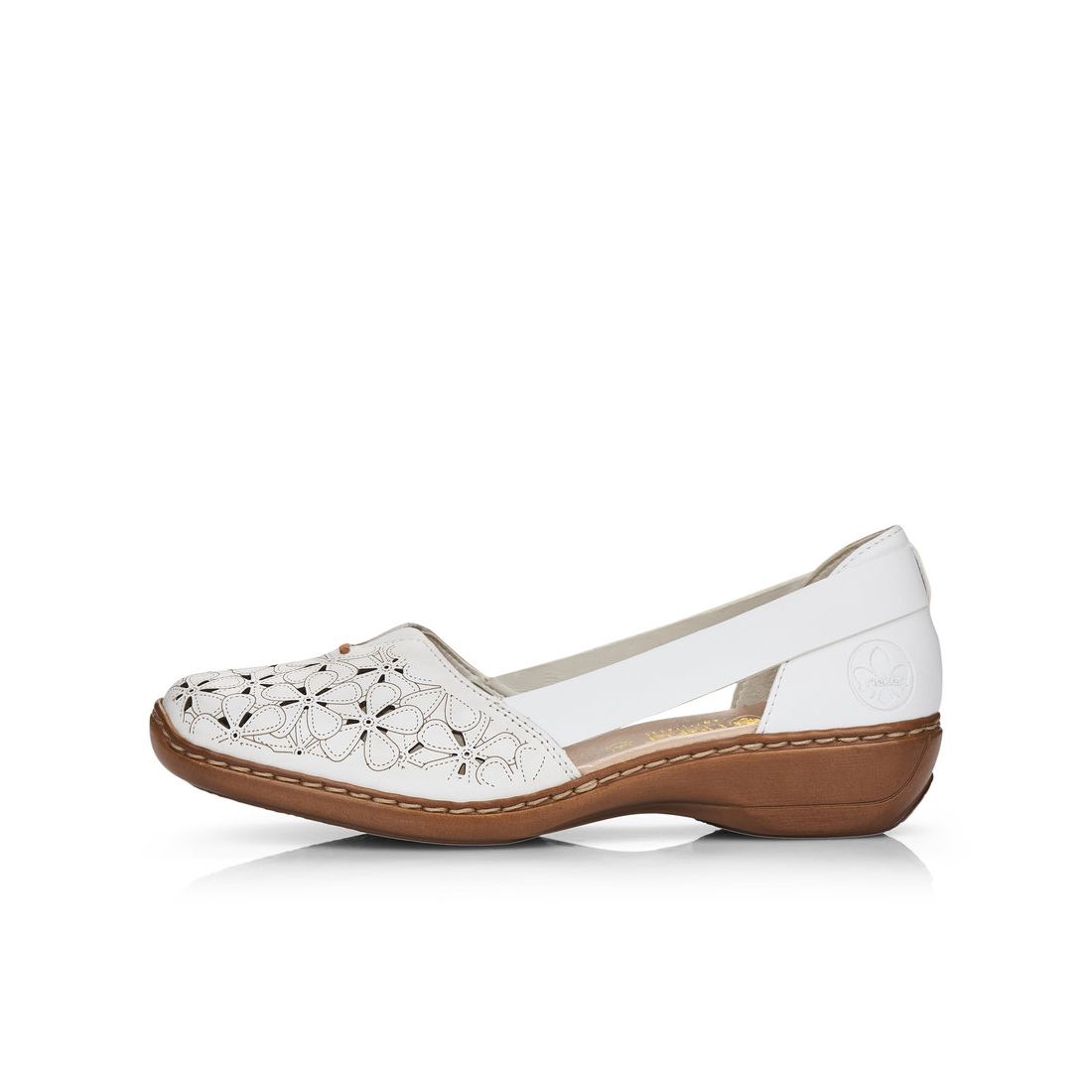 detail Dámské polobotky Rieker 41356-80 bílá