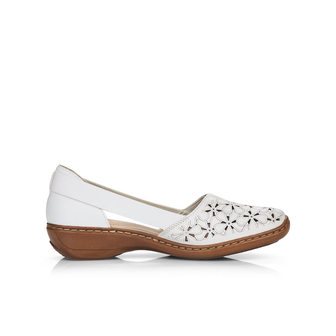 detail Dámské polobotky Rieker 41356-80 bílá