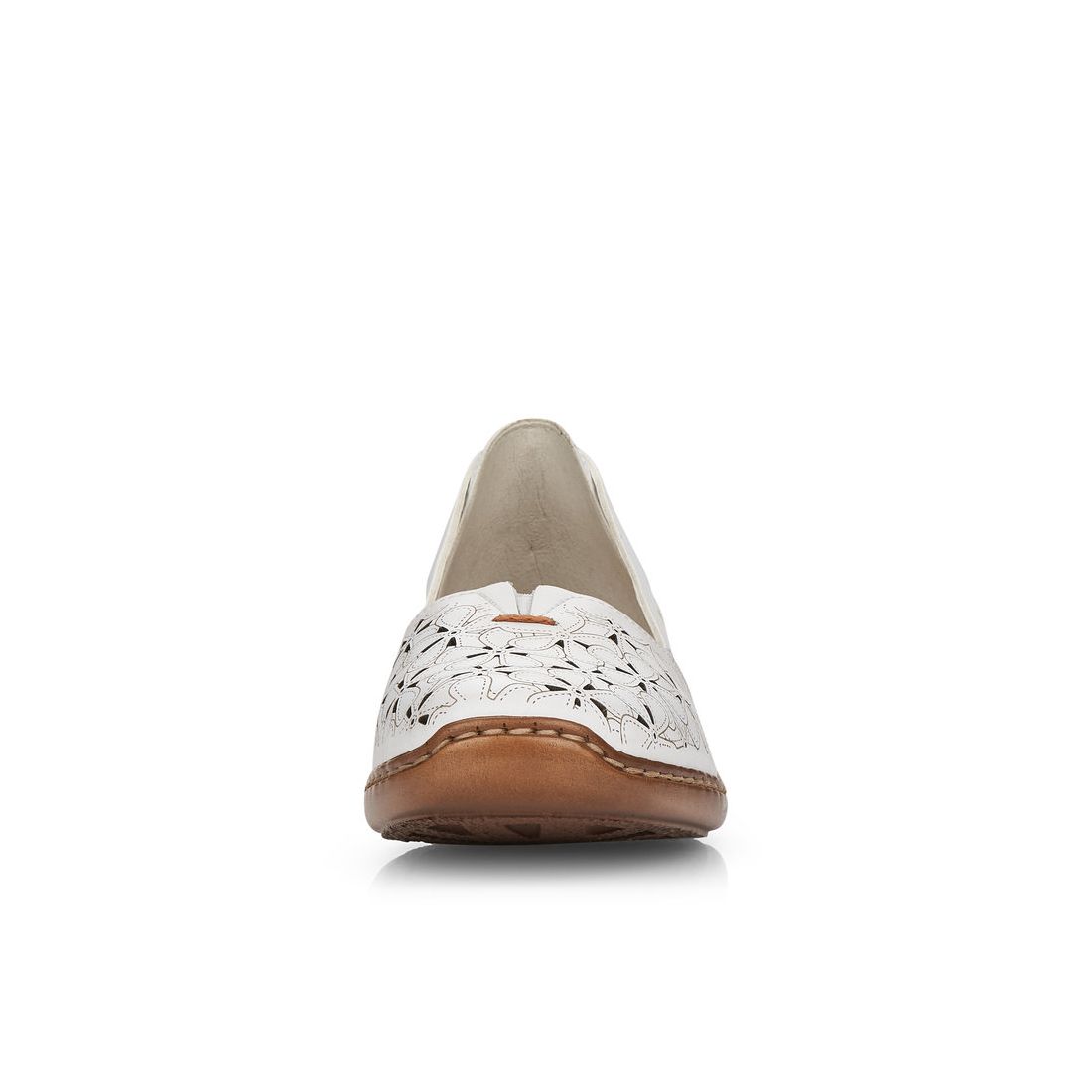 detail Dámské polobotky Rieker 41356-80 bílá