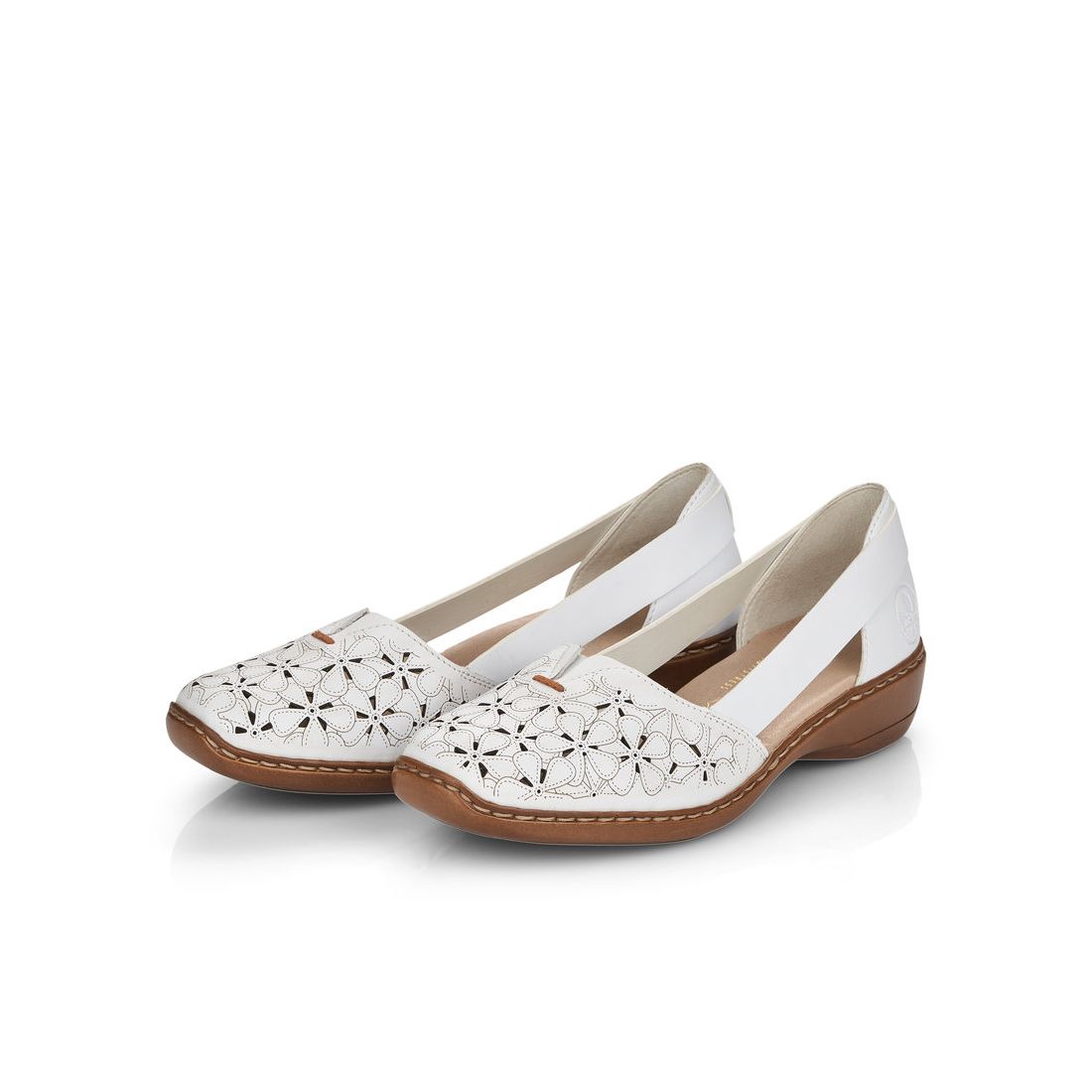 detail Dámské polobotky Rieker 41356-80 bílá