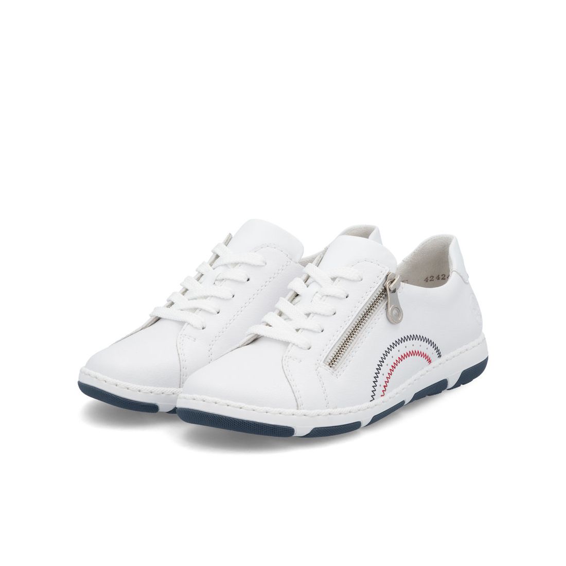 detail Dámské kožené tenisky Rieker 42424-80 bílá