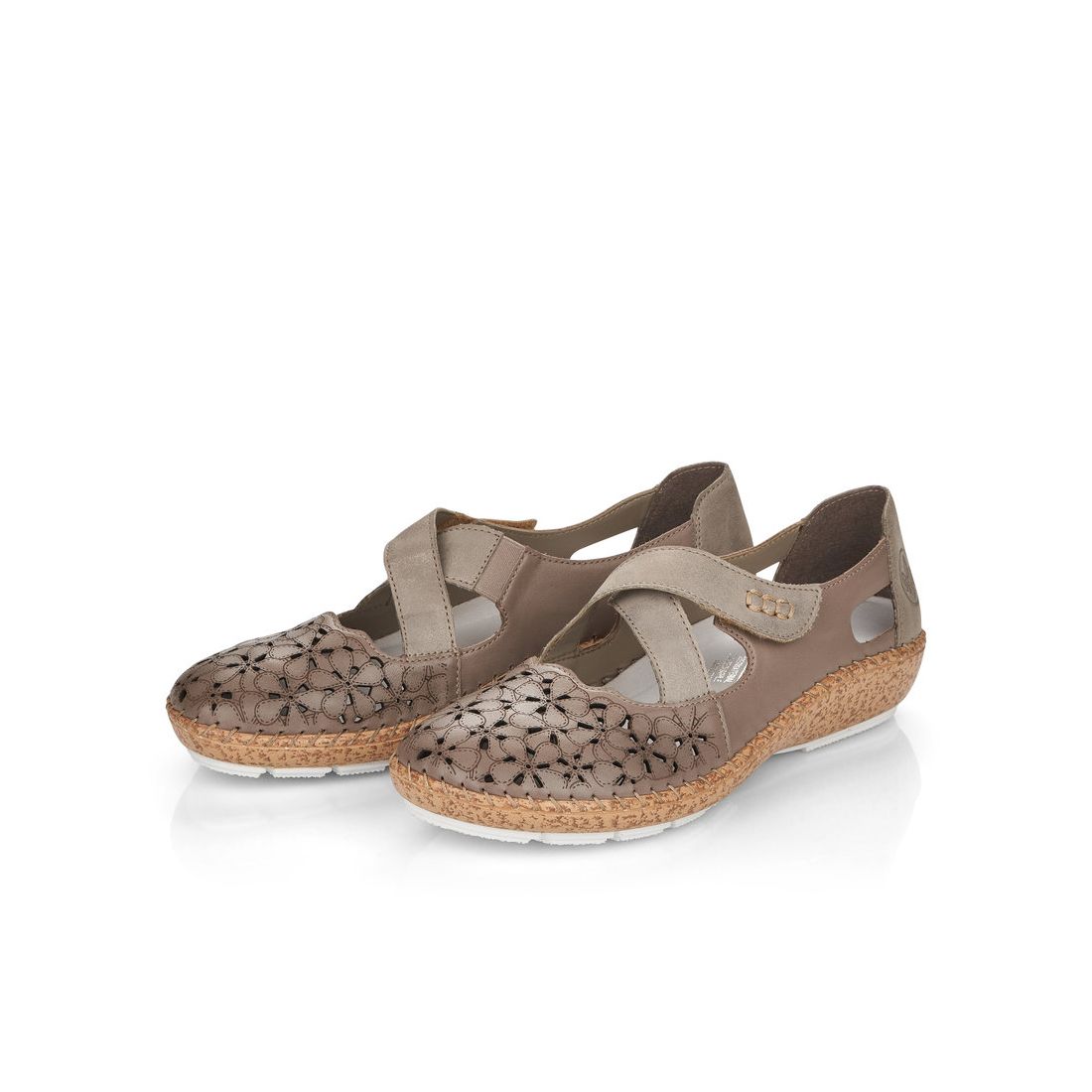 detail Dámské polobotky Rieker 44856-64 béžová